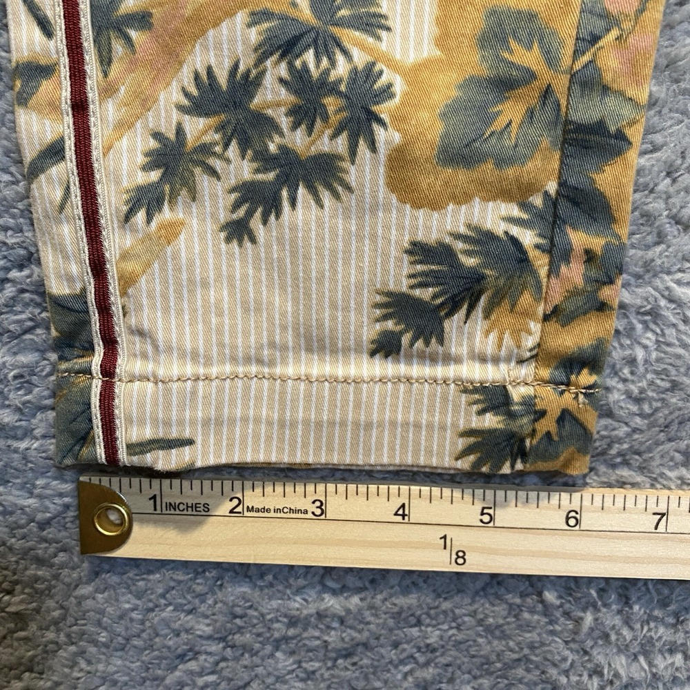 Anthropologie Womens Pants Tropical Floral Print Relaxed Size 25 Straight Beach‎ - Picture 8 of 13